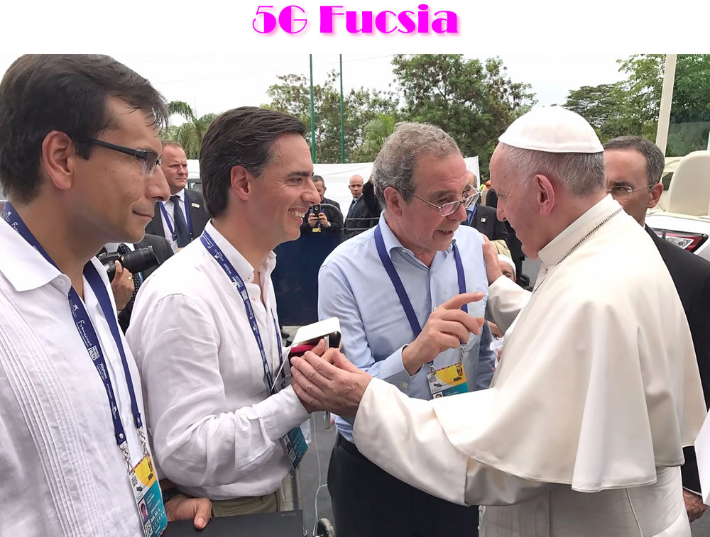 5G Fucsia  Papa Francisco reuni con Telefnica