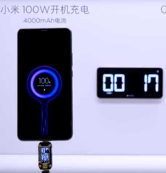 Xiaomi carga teléfono con batería de 4.000 mAh en 15 minutos