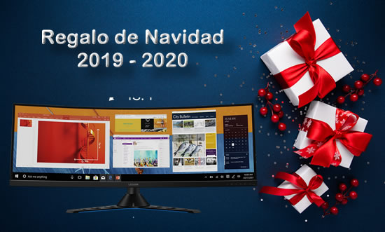 Regalo de Navidad 2019 -2020 gigante monitor Lenovo Legion Y44w-10 curvo de 43,4”