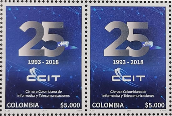 Estampilla homenaje a los 25 años de la CCIT