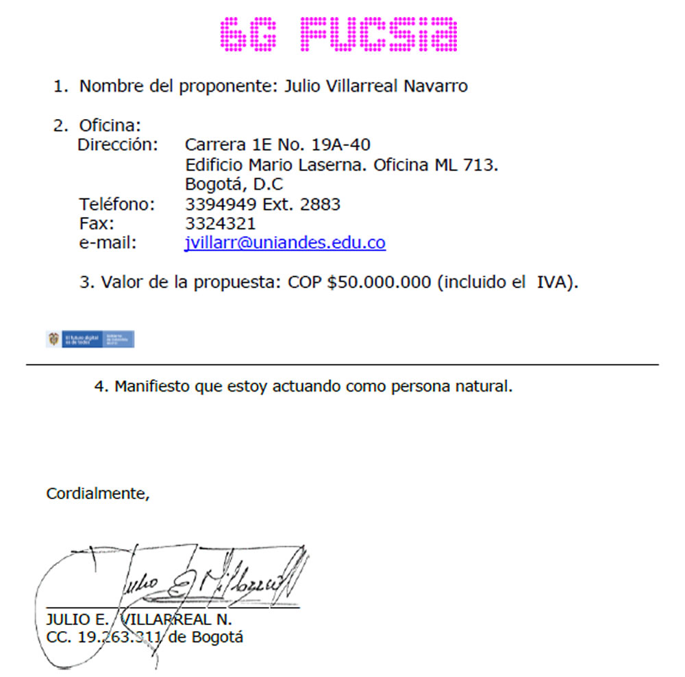 6G Fucsia – 50 millones pagó MinTIC por concepto “economista” para firmar contrato de .CO