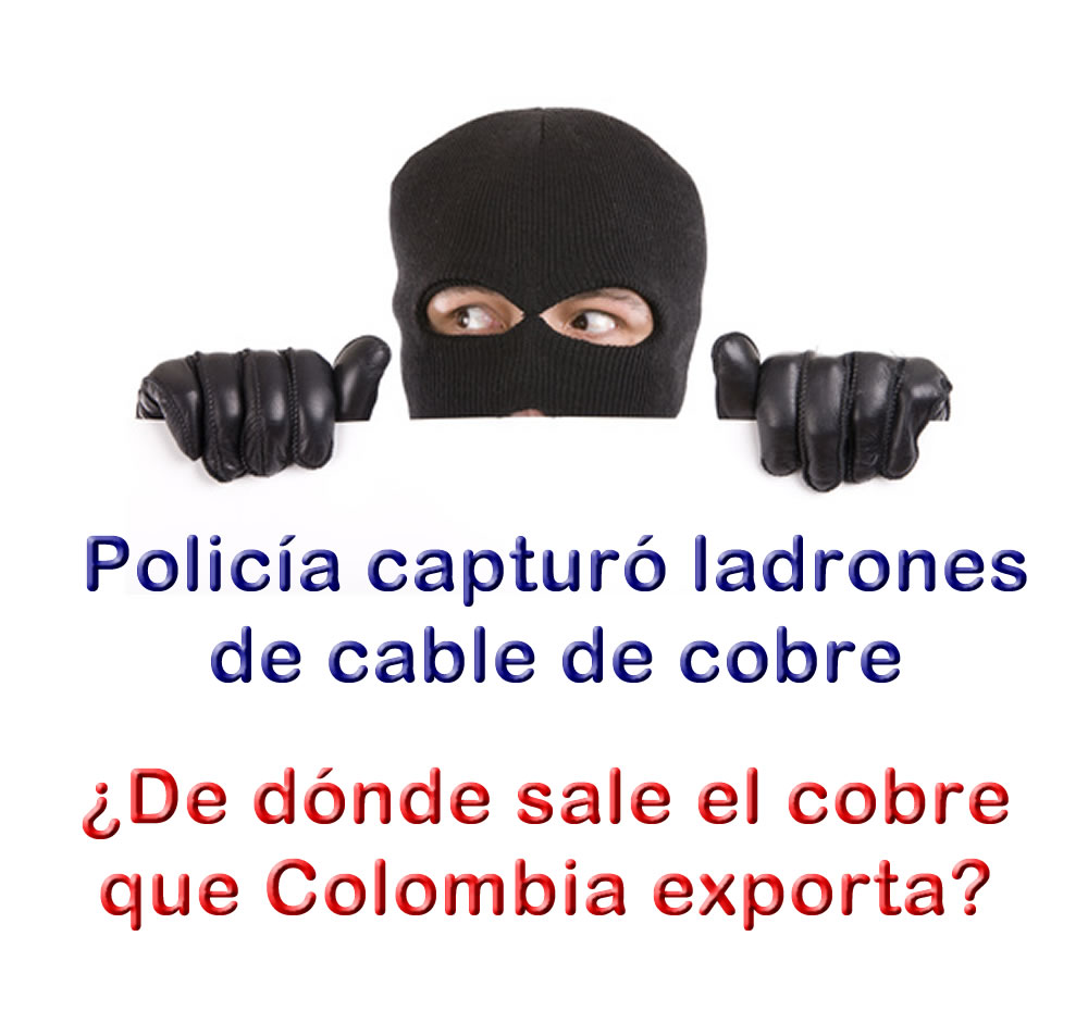 En Bogotá, la Policía capture 4 ladrones de cable de cobre