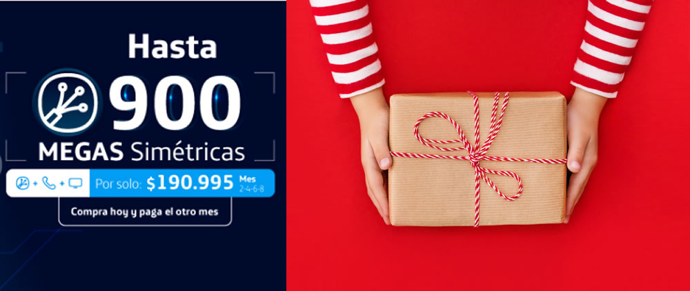 Regalo de Navidad recomendado: Conexión con fibra @ 900 Mbps de Movistar