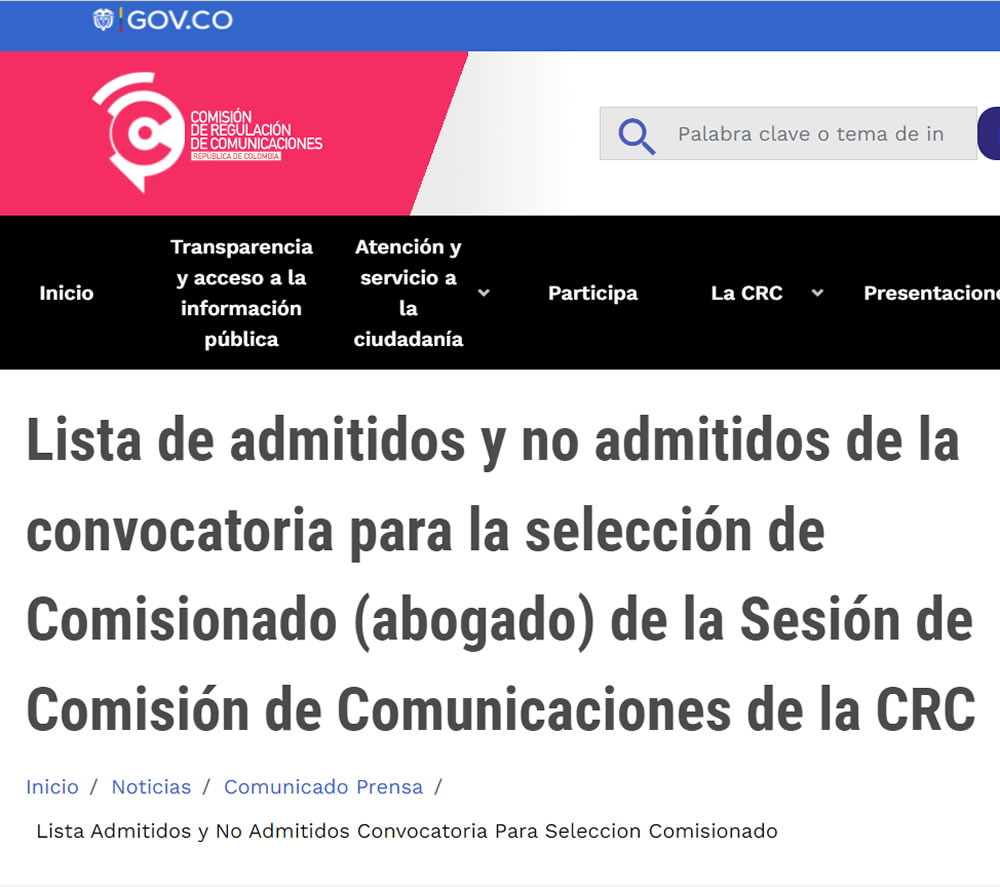 Clasifican 16 candidatos a comisionado abogado de la CRC Algunos tienen mucha cola.  http://www.evaluamos.com/2017/?home/detail/17888