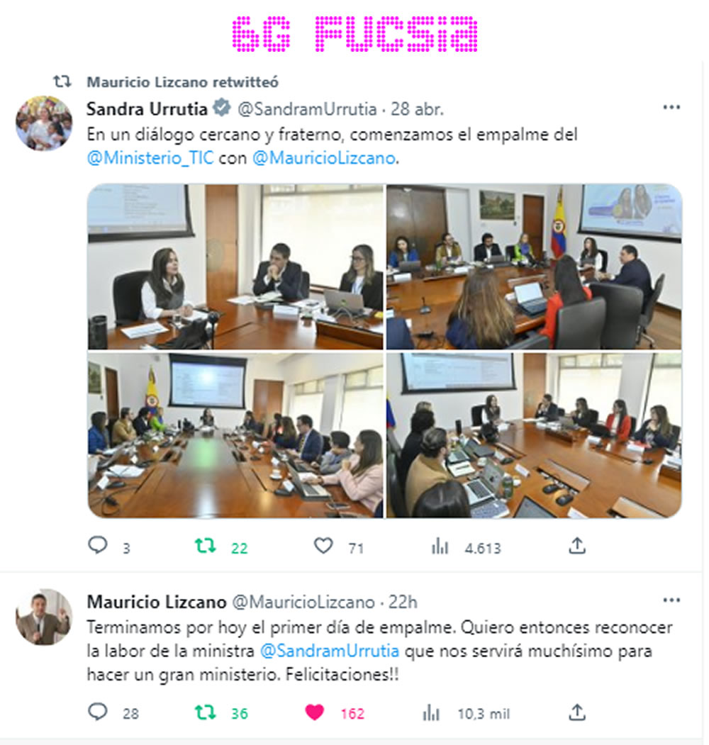 6G Fucsia – Mauricio Lizcano: “muchas gracias Ministra por todo este esfuerzo”