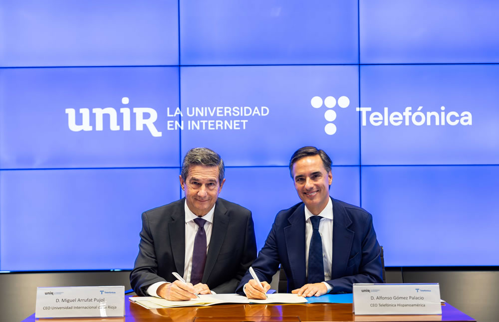 Telefónica Hispanoamérica y Unir hacen alianza para promover competencias digitales